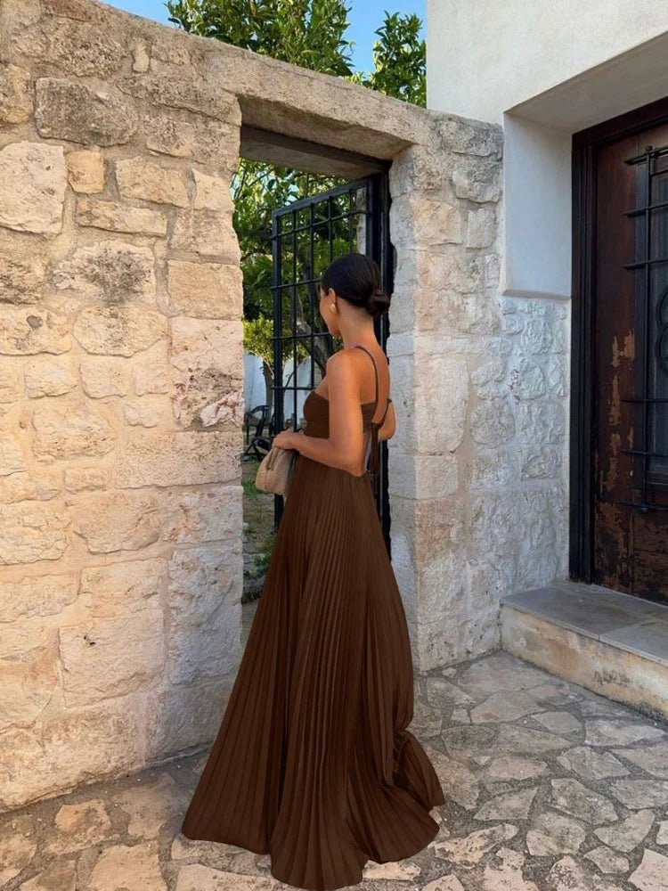 Halter Hollow Out Maxi Dress - HalleBeauty